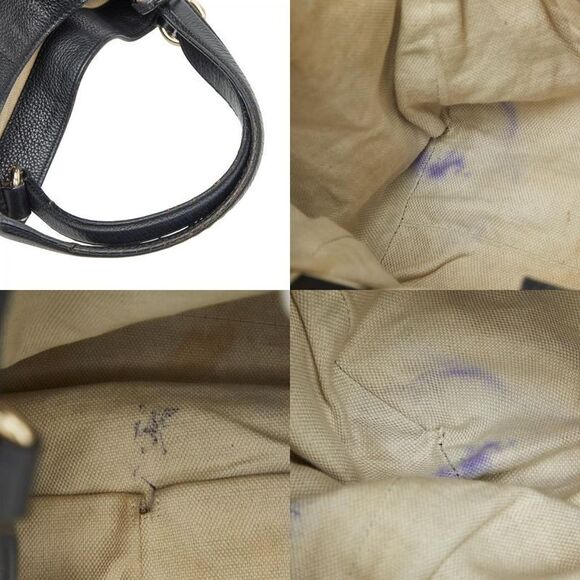 Gucci Soho Interlocking G Shoulder Bag Tote Bag 282309 Black Leather Women's - Picture 8 of 10